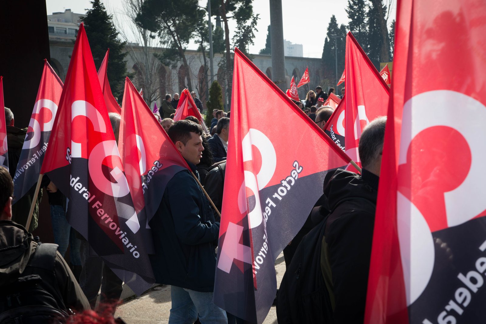 Concentración CGT Ferroviario — reivindicación