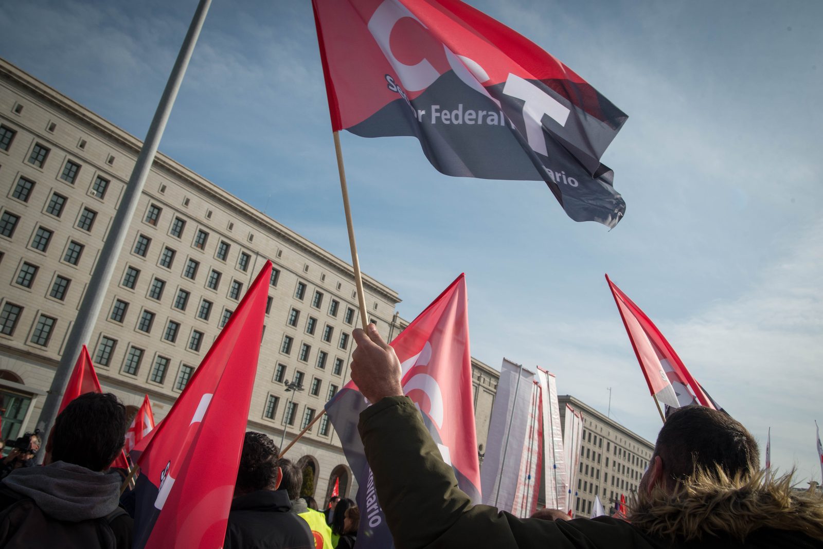 Concentración CGT Ferroviario — unidad sindical